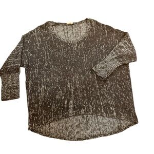 Eileen Fisher Gray scoop Neck high low Sweater tunic